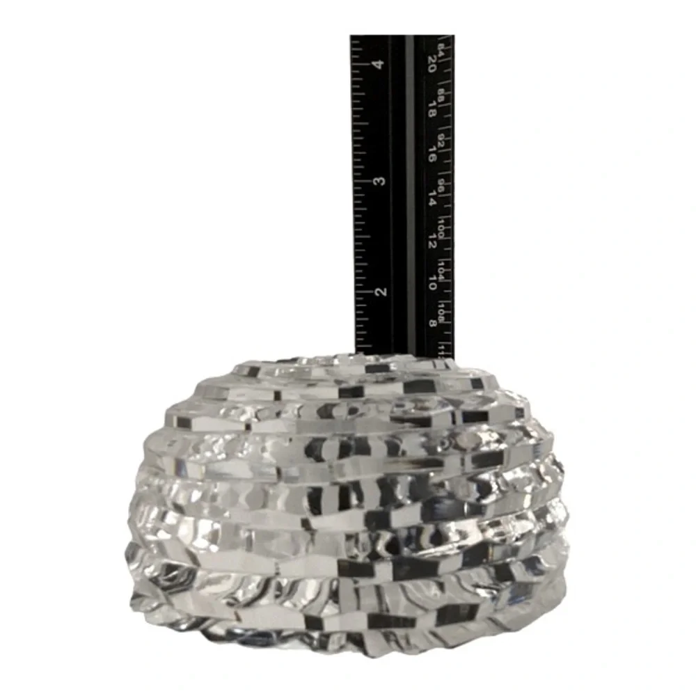 Domed Sculptured And Faceted Clear Lead Crystal Paperweight EUC - Picture 13 of 14
